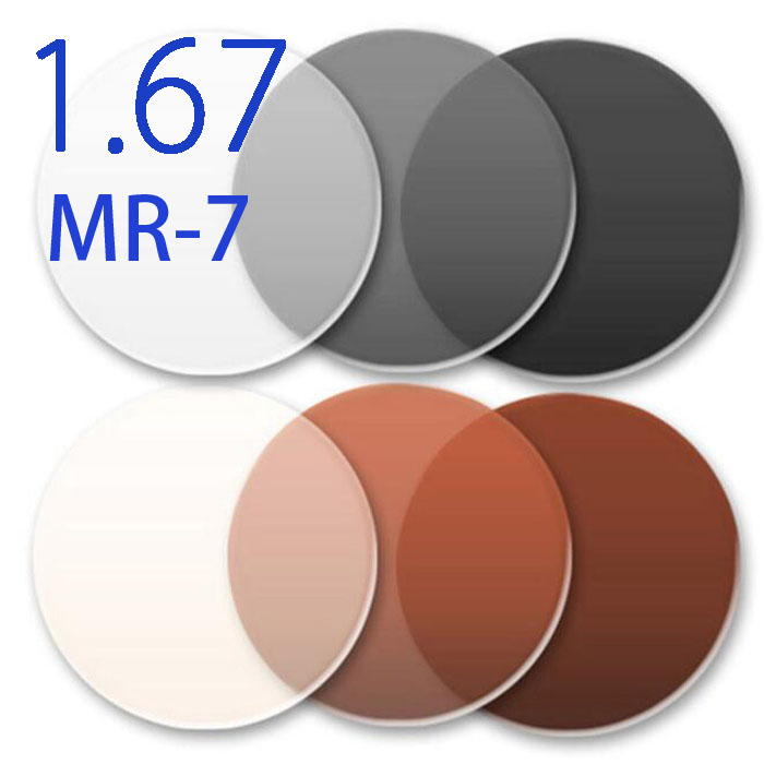 1.67 MR-7 Super tough photochromic blue block lenses
