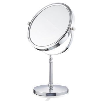 122 Iron double-faced round desktop mirror for glasses shops, 6, 7, 8 inches, 360 degree rotation