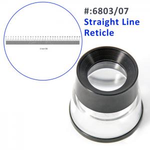 6803/07 8x Straight Line Value Glass Reticle Stand Measuring Magnifier 