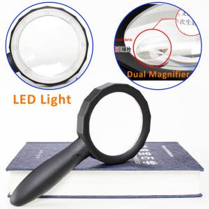 7831 2x/4x Dual Purpos 6 LED Light Magnifier 