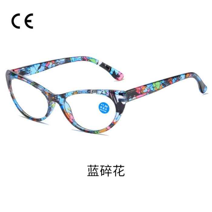 8506 PC Printed reading glasses, fashionable for ladies, floral frame