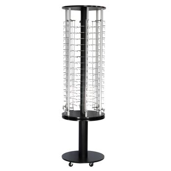 A3022 Aluminium alloy glasses diaplay stands for 84pcs of glasses, with lock and wheels