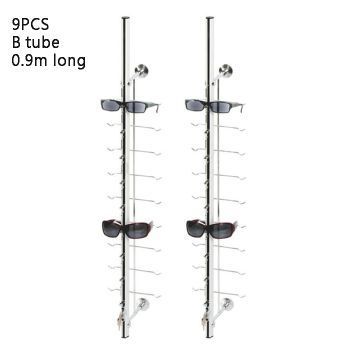 B-9 Aluminium rod for 9pcs of glasses, B tube with lock and buffer