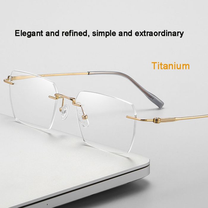 B7005 Pure titanium optical frame, square, business