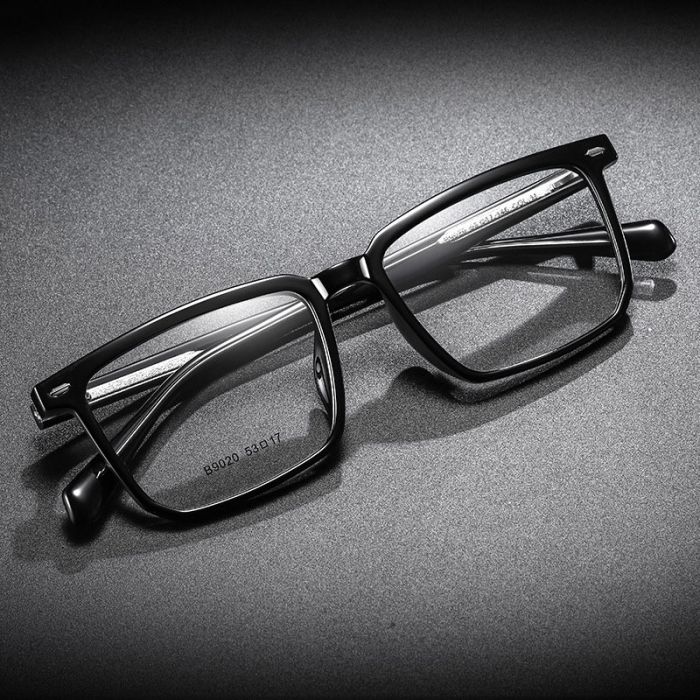 B9020 Vintage eyeglass frame, tr90 square artistic frame, unisex