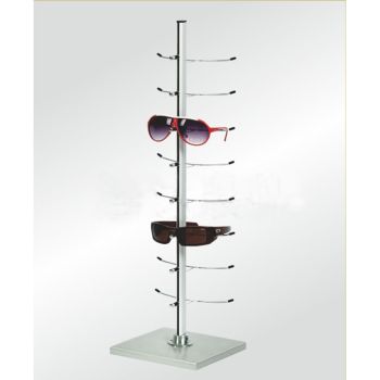 BY605-8 Aluminium alloy rod for 8pcs of glasses, without lock