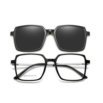 CL2183 TR90 Magnetic absorption square polarized set glasses, clear