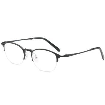 CX6301 Comfortable Aluminium magnesium oval half-rim optical frame, spring temples