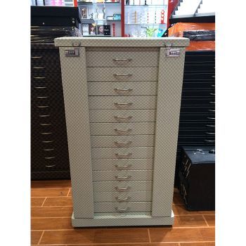 D108 Glasses display cabinet for 234pcs of sunglasses or 288pcs of optical frames, Password lock, fiberboard+canvas surface, movable