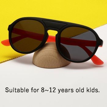 DM81020 Kid 8~12 years old nylon elastomer polarized round sunglasses