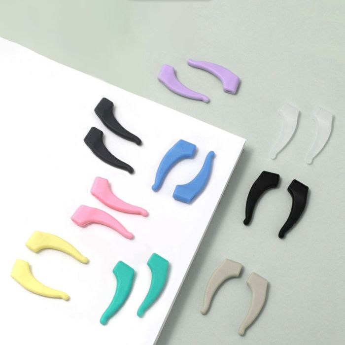 ET069 Macaron color silicone medium size ear hooks