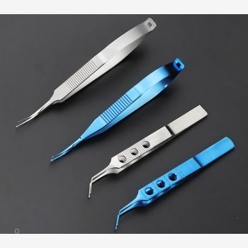 JH-109 Intraocular lens forceps, Soft flat handle duck bill dovetail