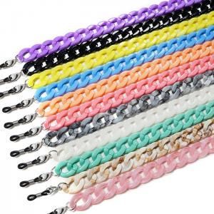 JH-165 Thick acrylic glasses chain, demi, fashion, double colors