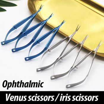 JH-175 Ophthalmic Venus Scissors, iris scissors, 8.5cm, stainelss steel, titainium alloy
