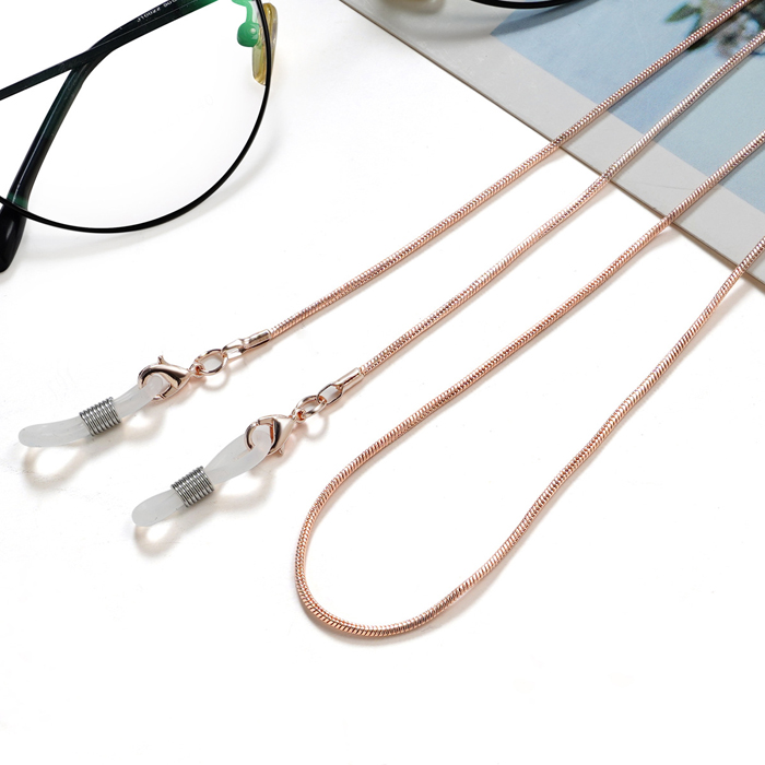 JH-20 Glasses rope copper chain thick gold electroplated -1.5 copper snake chain