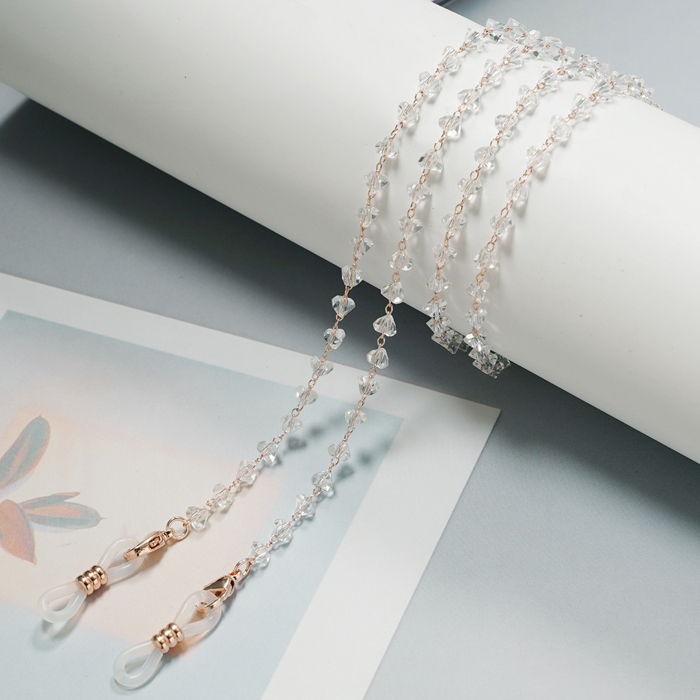 JH-237 Sunglasses Chain Mask Rope Glasses Hanging Rope Neck Hanging Chain Multilayer Electroplating (Triangle Crystal)