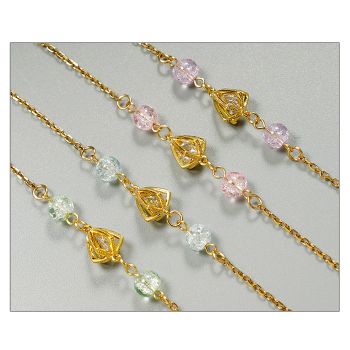 JH-257 Explosion crystal glasses chain ins niche mask rope sunglasses pendant neck hanging 24K vacuum electroplating chain