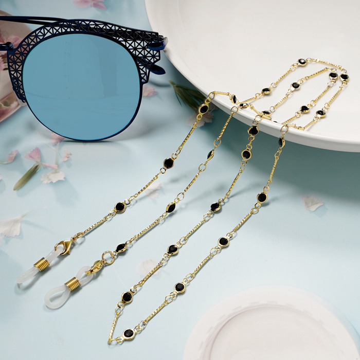 JH-269 Metal eyewear chain (flower tube+beads)