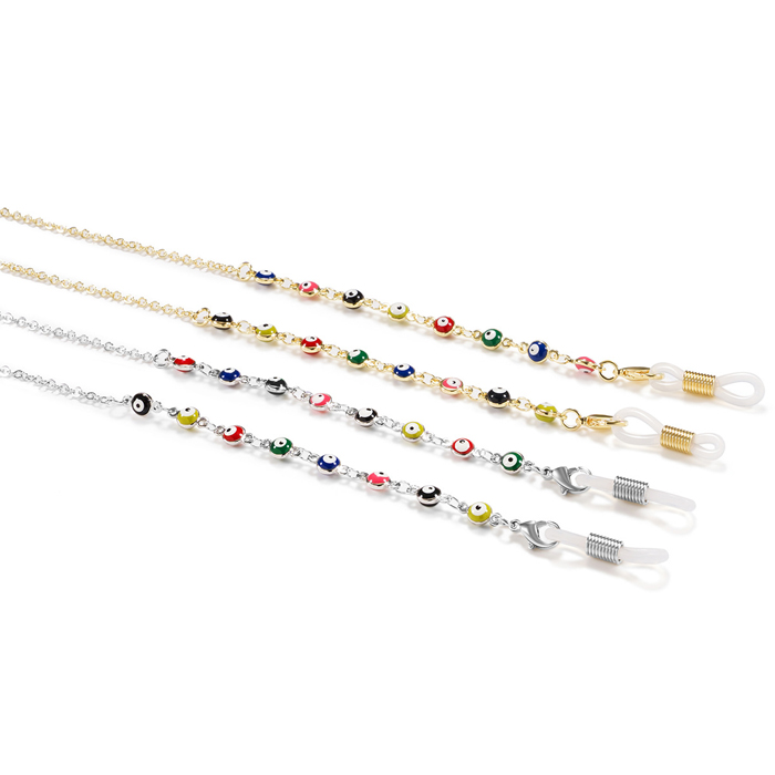 JH-270 Fashion glasses, chain, mask, and lanyard (0 shaped chain+oil dripping eyes)