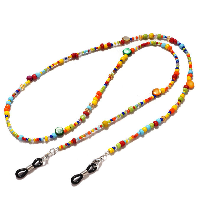 JH-282 Cute Art Beaded Glasses Rope Glasses Hanging Chain Colorful Beads