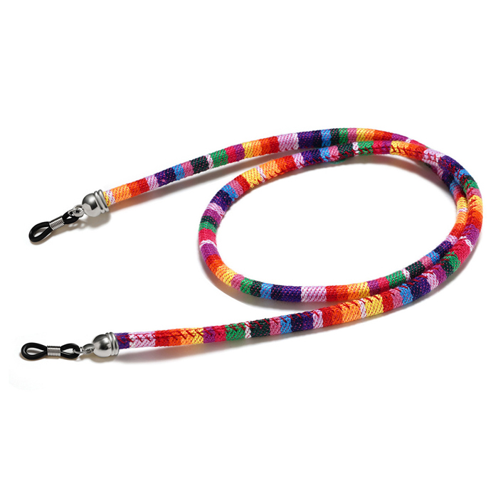 JH-319 Colorful coarse cotton eyewear strap, ethnic style eyewear strap, 0.6cm color rope