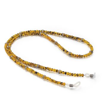JH-396 Amber Glass Bead Glasses Chain