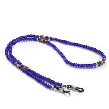 JH-397 Vintage Blue Agate Glasses Chain