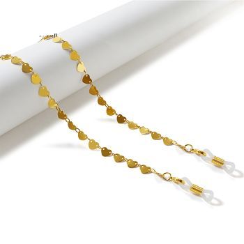 JH-399 Metal Heart Mask Hanging Rope Glasses Chain