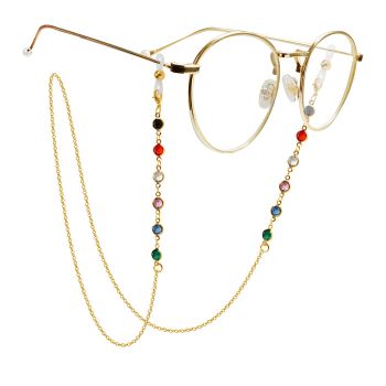 JH-517 True Gold Electroplated 6 Color Brick Glasses Chain
