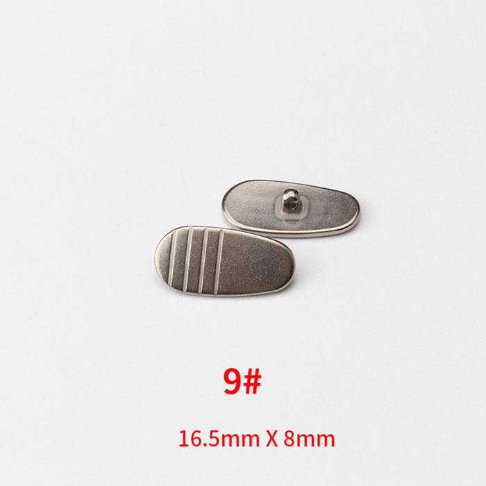 JH-566 Pure titanium nose pads, screw in, 16.5*8mm
