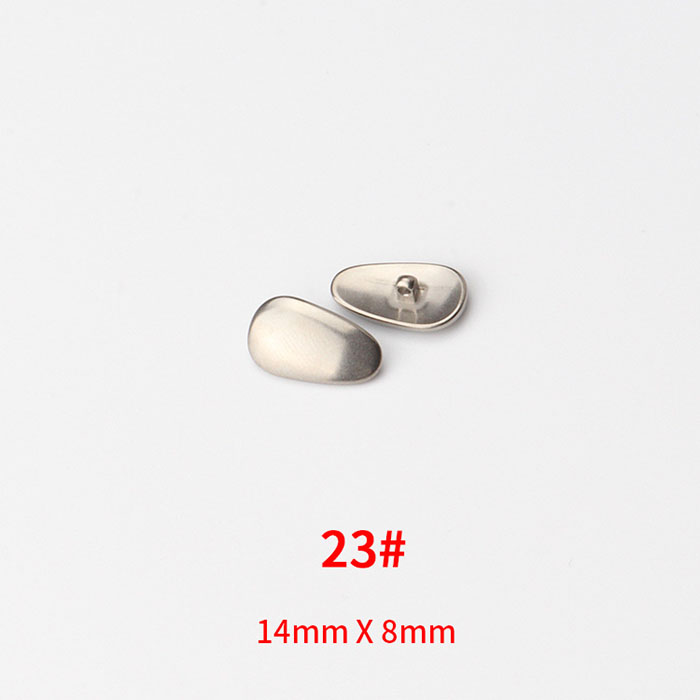 JH-567 Melon seed pure titanium nose pads, screw in 14*8mm