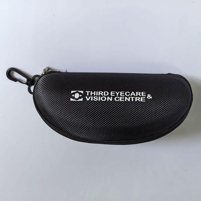 JH-618 Black EVA sunglasses case with Zipper and hook