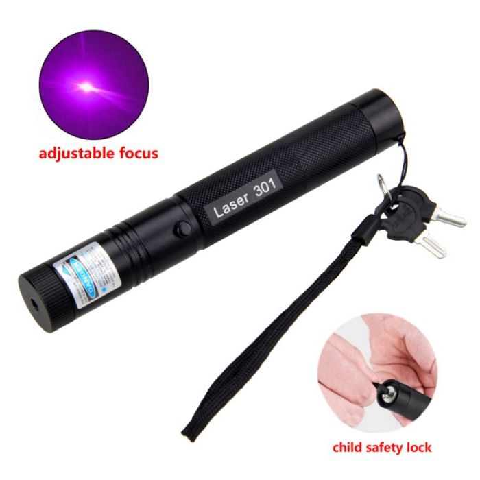 Laser301 blue purple 405nm ± 10 single point laser flashlight, laser pen, anti blue light glasses testing prop
