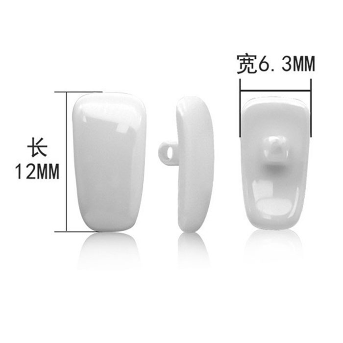 P9 Zirconia ceramic nose pads, sweat resistant and skin friendly, 12*6.3mm