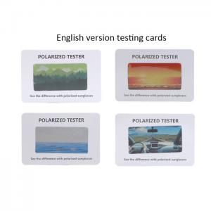 PJ093 English version polarized testing cards, 40X60MM