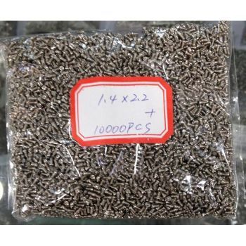 S002 Flat head endpiece screws, metal temple screws, 2.0x1.4x2.2mm