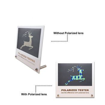 SC-B-L-08 Color changing polarizing tester, acrylic display stand, customized logo