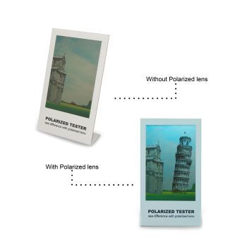 SC-B-L-10 Invisible monochromatic polarization test card, acrylic, customizable logo, personalized pattern