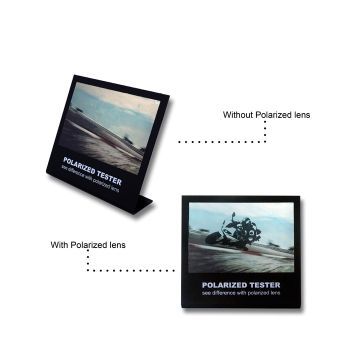 SC-B-L-11 Invisible polarization test card, L-shaped acrylic frame, customized logo