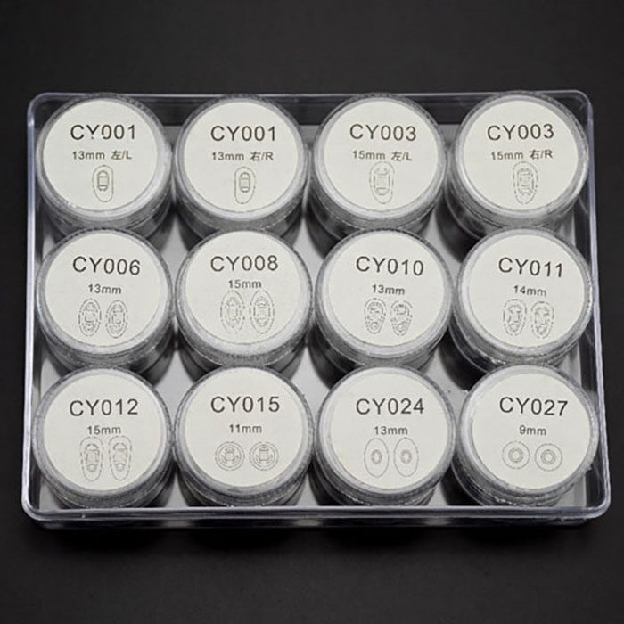 SN001 Silicone nose pads set, screw in, push in