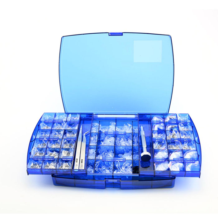 SN003 Glasses repair box, glasses repair tool set, silicone nose pads, nut, gasket, screwdriver, double rubber plug, rubber cap, etc