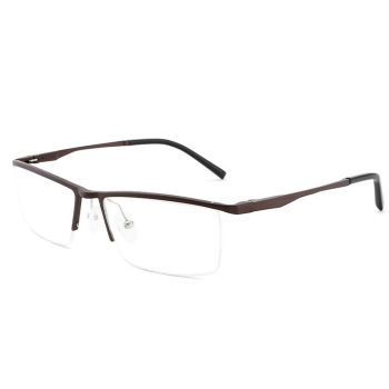 XL9005 Comfortable Men Aluminium magnesium half-rim optical frame, spring temples