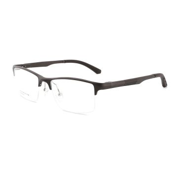XL9021 Comfortable Men Aluminium magnesium half-rim optical frame, spring temples