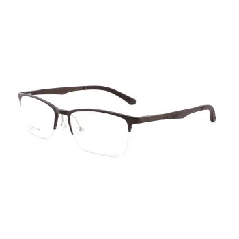 XL9022 Comfortable Men Aluminium magnesium half-rim optical frame, spring temples