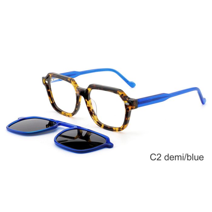 YD1301 Handmade acetate polarized clip set, optical frames, Fashionable and artistic personality, original design, Mi Ding