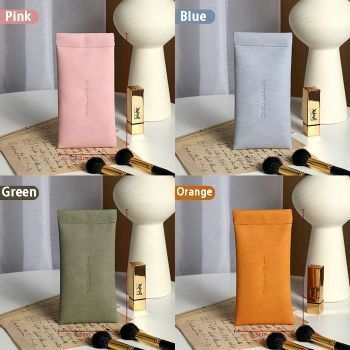 YY-066 PU soft leather sunglasses bag, elastic opening, automatic closure