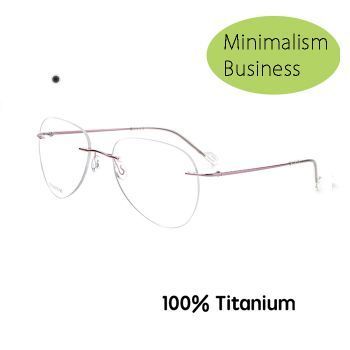 RJ010 Minimalism business pure β titanium rimless pilot optical frame